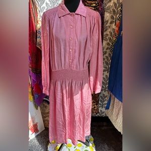 Vintage By Berkeley pink polyester dress size